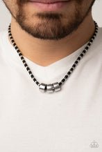 Load image into Gallery viewer, Pull The Ripcord - Black Necklace - Sabrina&#39;s Bling Collection