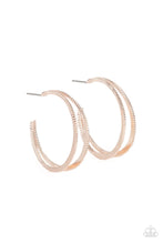 Load image into Gallery viewer, Rustic Curves - Rose Gold Earrings - Sabrina&#39;s Bling Collection