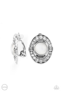 GLOW of Force - White Earrings - Sabrina's Bling Collection
