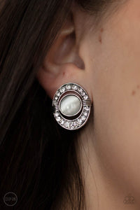 GLOW of Force - White Earrings - Sabrina's Bling Collection