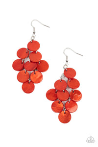 Tropical Tryst - Orange Earrings - Sabrina's Bling Collection