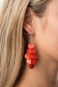 Tropical Tryst - Orange Earrings - Sabrina's Bling Collection