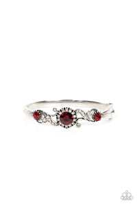 Expert Elegance - Red Rhinestone Bracelet - Sabrinas Bling Collection