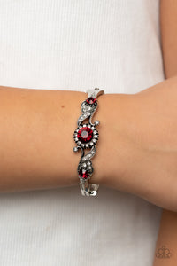 Expert Elegance - Red Rhinestone Bracelet - Sabrinas Bling Collection