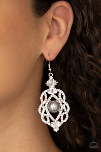 Rhinestone Renaissance - Silver Earrings - Sabrina's Bling Collection
