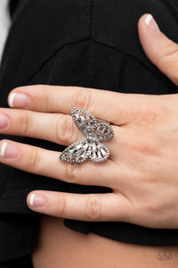 Bright-Eyed Butterfly - White Rhinestone - Sabrinas Bling Collection