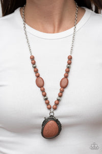 Southwest Paradise - Brown Stone Necklace - Sabrina's Bling Collection