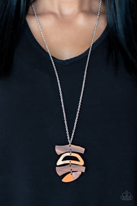 A WOODWORK In Progress - Orange Necklace - Sabrina's Bling Collection