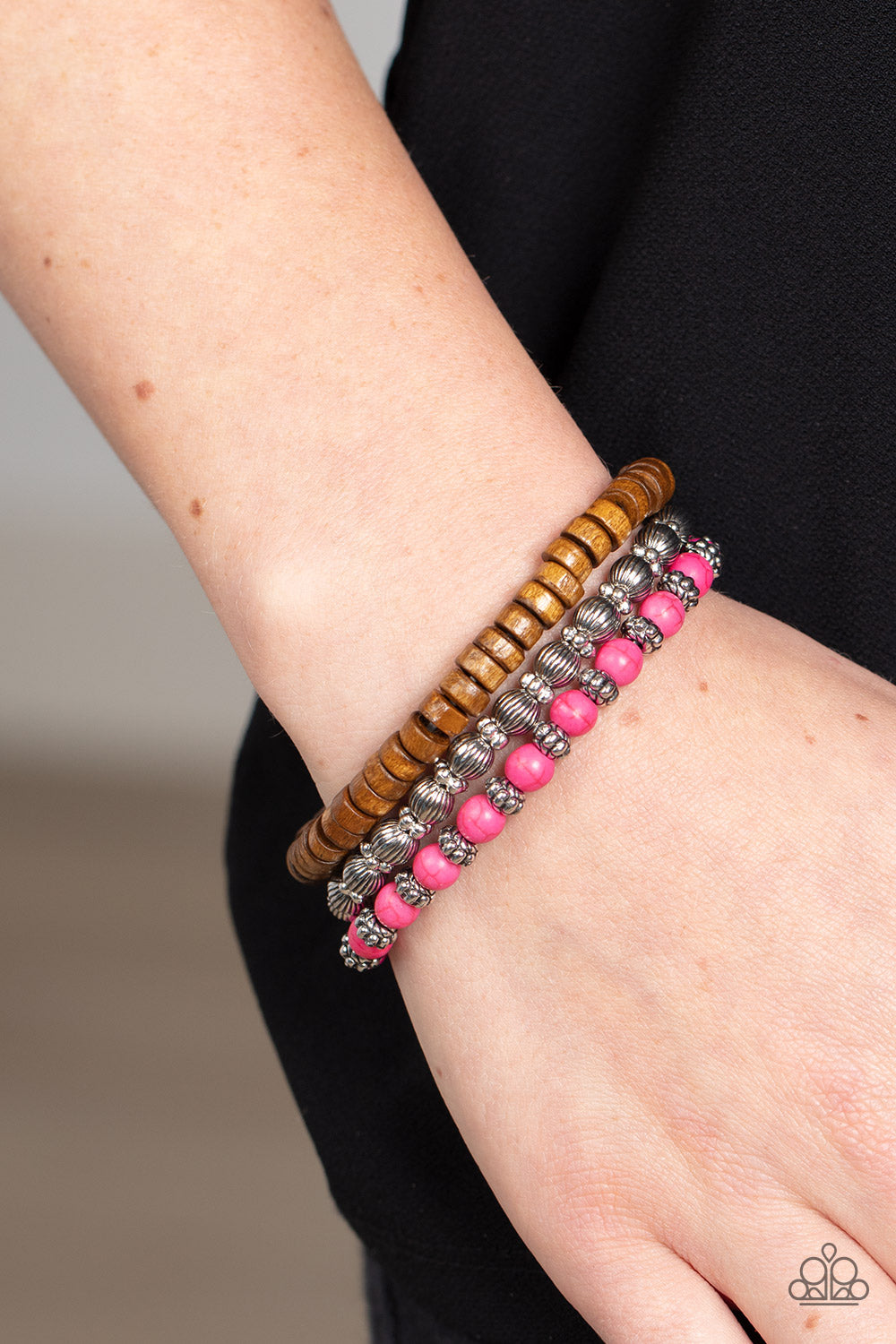 ESCAPADE Route - Pink Stone Bracelet - Sabrinas Bling Collection