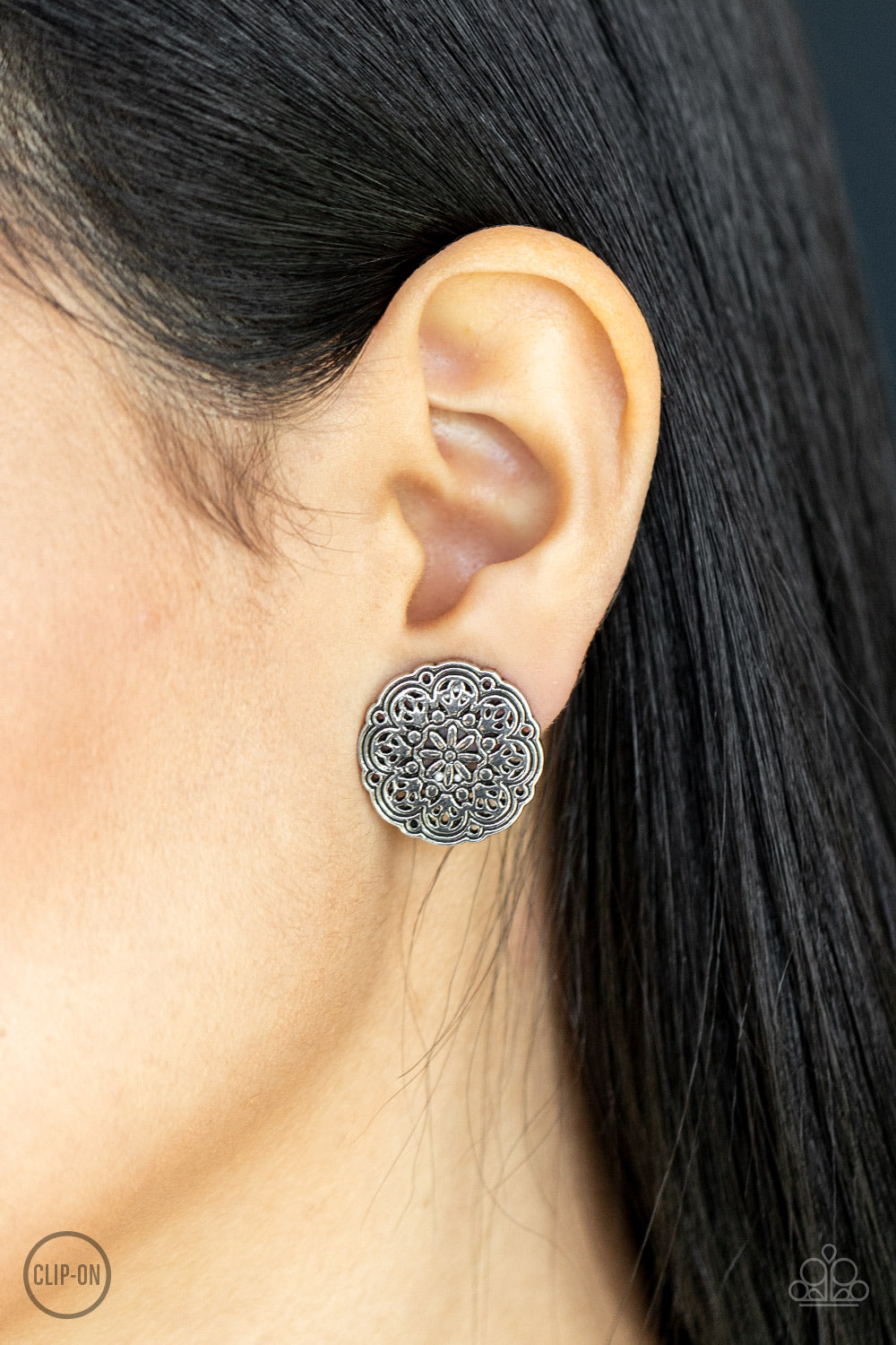 Mandala Harvest - Silver Earrings - Sabrina's Bling Collection