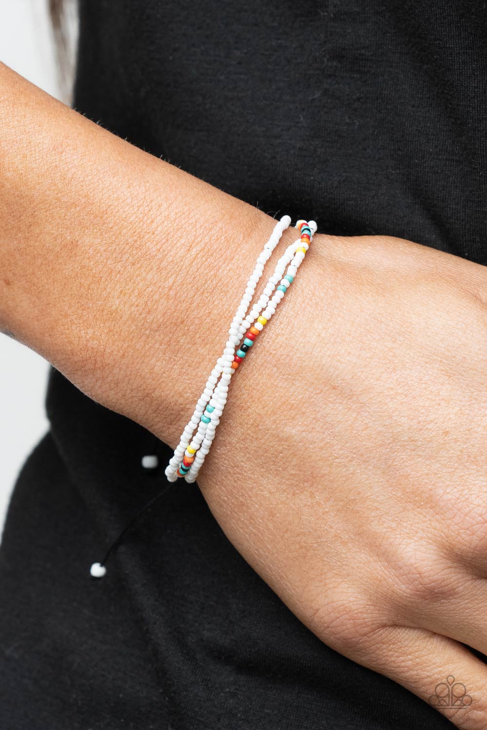 Basecamp Boyfriend - White Bracelet - Sabrina's Bling Collection