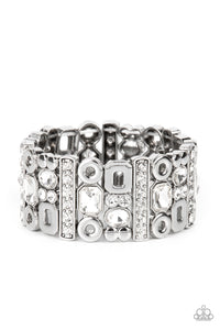 Dynamically Diverse - White Geometric Bracelet - Sabrina's Bling Collection