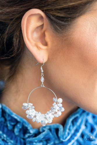 Floating Gardens - White Pearl Earrings - Life Of The Party February 2022 - Sabrina's Bling Collection