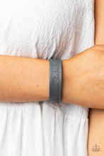 Load image into Gallery viewer, Haute Heartbeat - Silver Leather Bracelet - Sabrina&#39;s Bling Collection