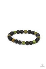 Load image into Gallery viewer, Molten Mogul - Green &amp; Black Bracelet - Sabrina&#39;s Bling Collection