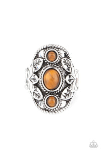 PALMS Up - Brown Ring - Sabrina's Bling Collection
