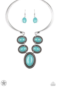 River Ride - Blue Blockbuster Necklace - Sabrina's Bling Collection