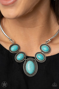 River Ride - Blue Blockbuster Necklace - Sabrina's Bling Collection