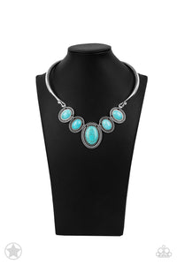 River Ride - Blue Blockbuster Necklace - Sabrina's Bling Collection