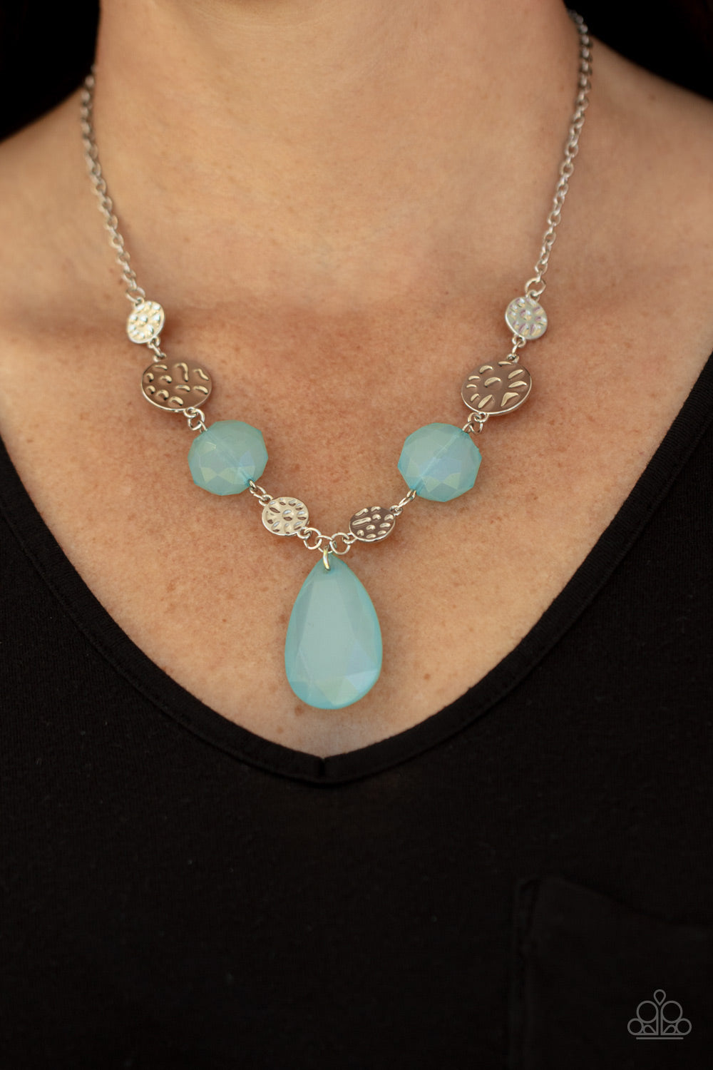 DEW What You Wanna DEW - Blue Necklace - Sabrina's Bling Collection