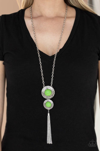 Abstract Artistry - Green Necklace - Sabrina's Bling Collection