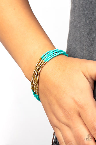 BEAD Bold - Blue Bracelet - Sabrina's Bling Collection