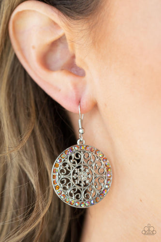 Bollywood Ballroom - Orange Iridescent Earrings - Sabrina's Bling Collection