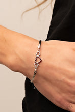 Load image into Gallery viewer, Cupids Confessions - Red Rhinestone Heart Bracelet - Sabrina&#39;s Bling Collection