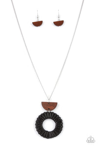 Homespun Stylist - Black Wood Necklace - Sabrina's Bling Collection