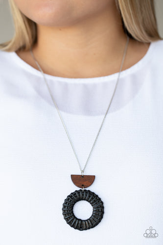 Homespun Stylist - Black Wood Necklace - Sabrina's Bling Collection