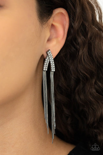 It Takes Two To TASSEL - Black Earrings - Sabrina's Bling Collection Earrings