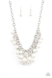 Powerhouse Pose - White Pearl Necklace - Life Of The Party February 2022 - Sabrina's Bling Collection