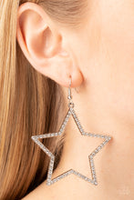 Load image into Gallery viewer, Supernova Sparkle - White Rhinestone Earrings - Sabrina&#39;s Bling Collection