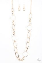 Load image into Gallery viewer, Perfect MISMATCH - Gold  Paparazzi Jewelry Necklace with Free Earrings - Sabrina&#39;s Bling Collection
