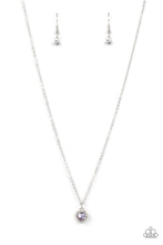 Load image into Gallery viewer, A Little Lovestruck - Purple Rhinestone Heart Necklace - Sabrina&#39;s Bling Collection