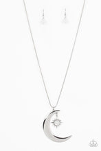 Load image into Gallery viewer, Astral Ascension - White Moon &amp; Star Necklace - Sabrina&#39;s Bling Collection