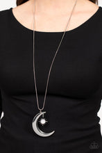 Load image into Gallery viewer, Astral Ascension - White Moon &amp; Star Necklace - Sabrina&#39;s Bling Collection