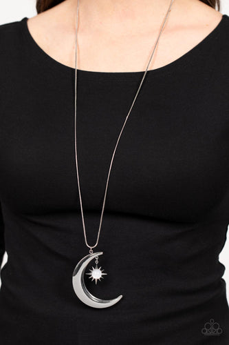 Astral Ascension - White Moon & Star Necklace - Sabrina's Bling Collection