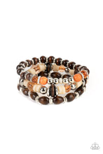 Load image into Gallery viewer, Belongs In The Wild - Multi Orange, Brown &amp; Silver Bracelet - Sabrina&#39;s Bling Collection