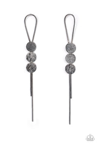 Bolo Beam - Black Gunmetal Earrings - Sabrina's Bling Collection