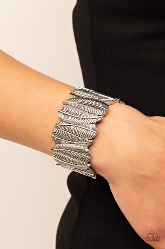 Cabo Canopy - Silver Leaf Bracelet - Sabrina's Bling Collection