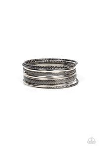 Circlet Circus - Multi Silver & Gunmetal Bracelets - Sabrina's Bling Collection