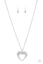 Load image into Gallery viewer, Cupid Charisma - White Rhinestone Heart Necklace - Sabrina&#39;s Blin Collection