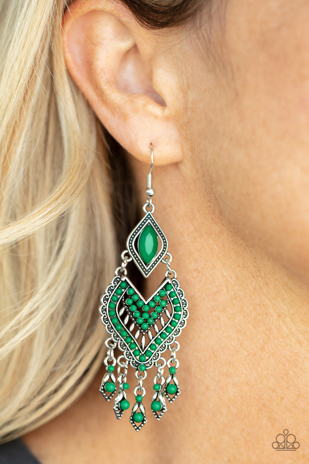 Dearly Debonair - Green Earrings - Convention Exclusive 2021 - Sabrina's Bling Collection