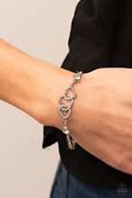 Load image into Gallery viewer, Desirable Dazzle - White Rhinestone Heart Bracelet - Sabrina&#39;s Bling Collection
