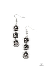 Load image into Gallery viewer, Determined to Dazzle - Silver Smoky Rhinestone Earrings - Sabrina&#39;s Bling Collection