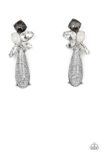 DIY Dazzle - Silver Teardrop Rhinestone Earrings - Sabrina's Bling Collection