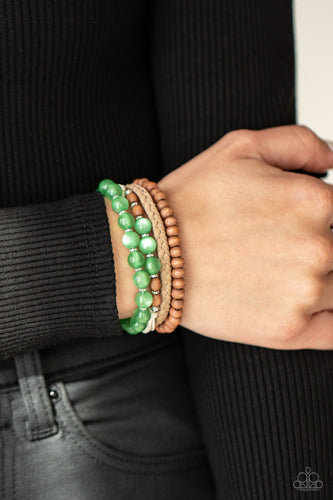 Down HOMESPUN - Green Bracelet - Sabrina's Bling Collection