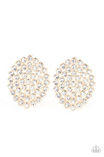 Load image into Gallery viewer, Drama School Dropout - Gold &amp; Rhinestone Earrings - Sabrina's Bling Collection