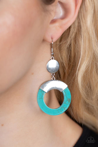 ENTRADA at Your Own Risk - Blue Turquoise Earrings - Sabrinas Bling Collection